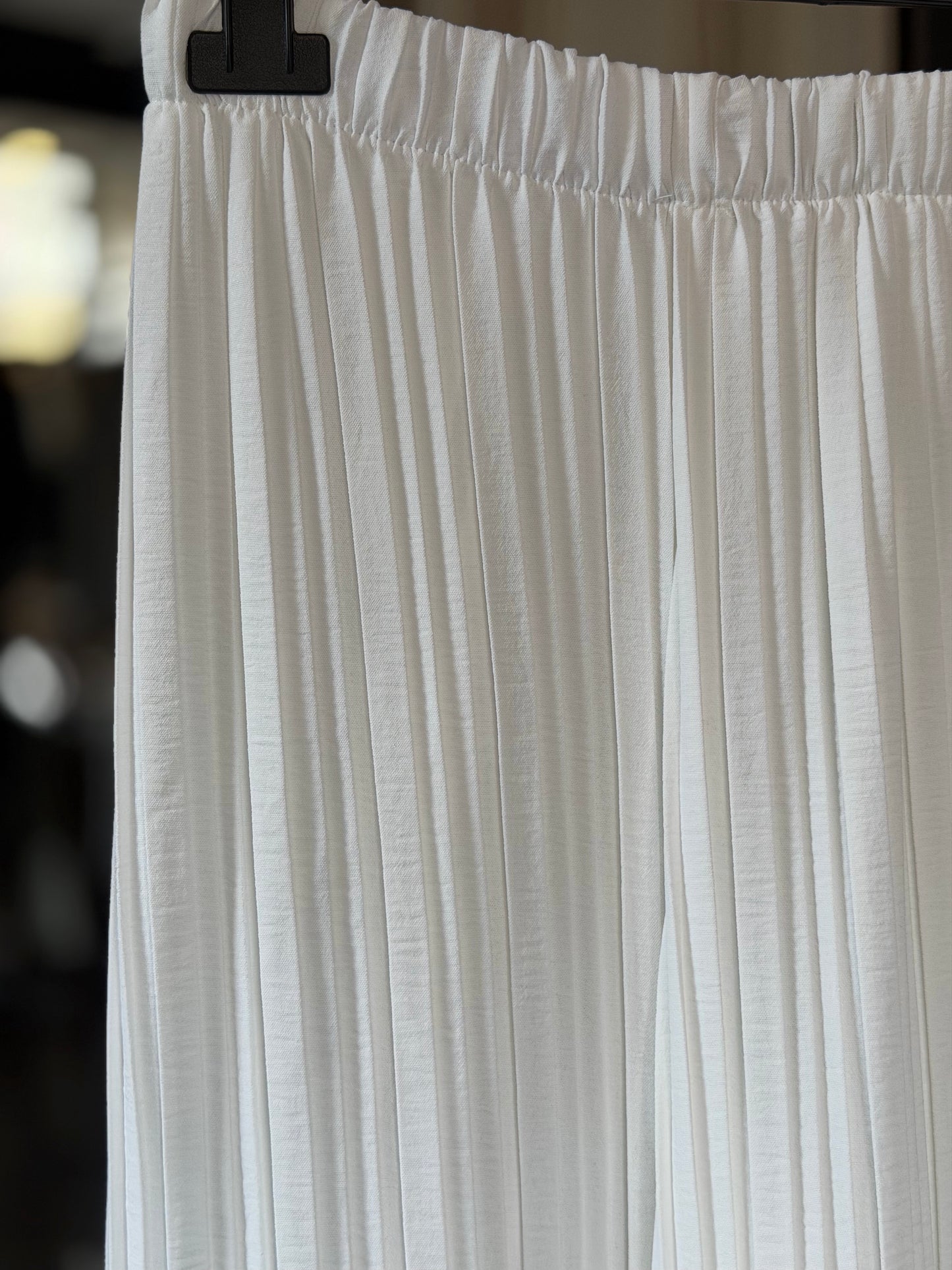 Pantalone plissettato bianco in taglia unica 2522