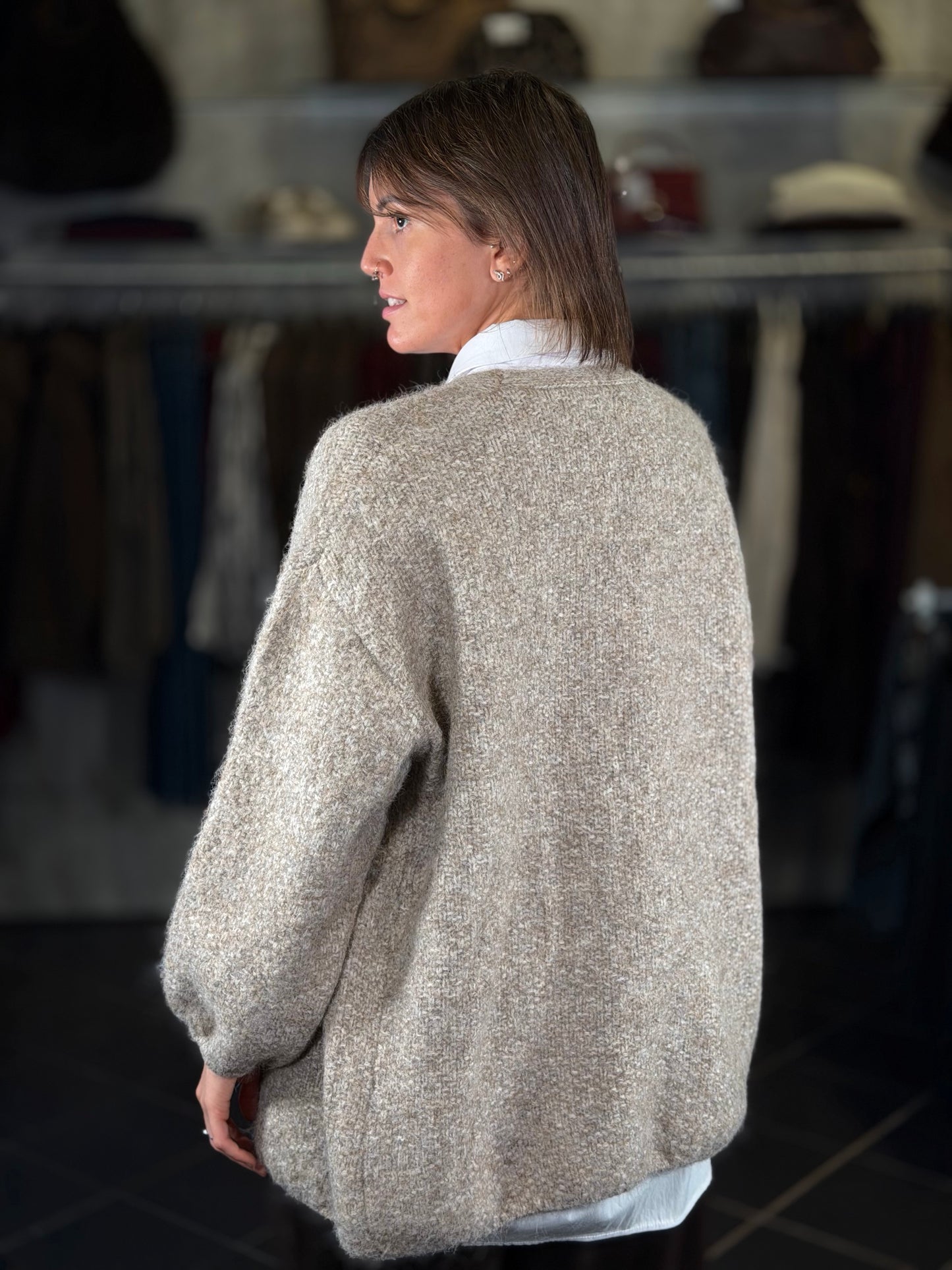 Cardigan beige in taglia unica 2459