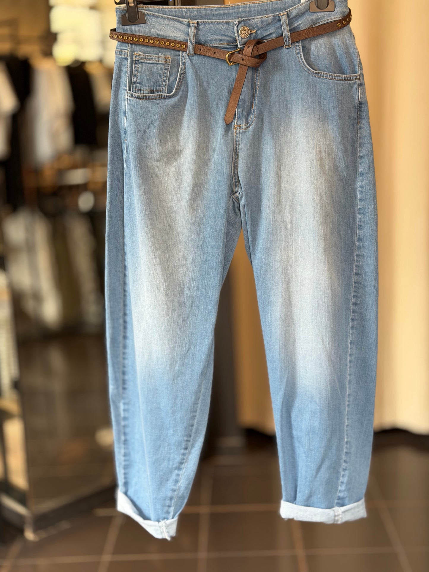 Jeans mom fit morbido 2529