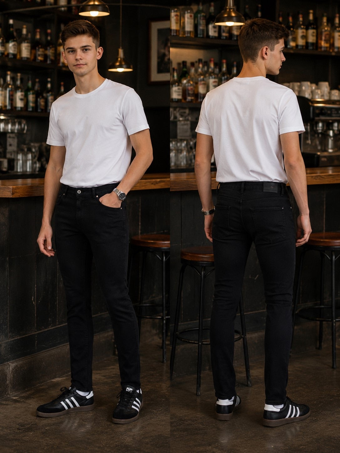 Jeans nero slim