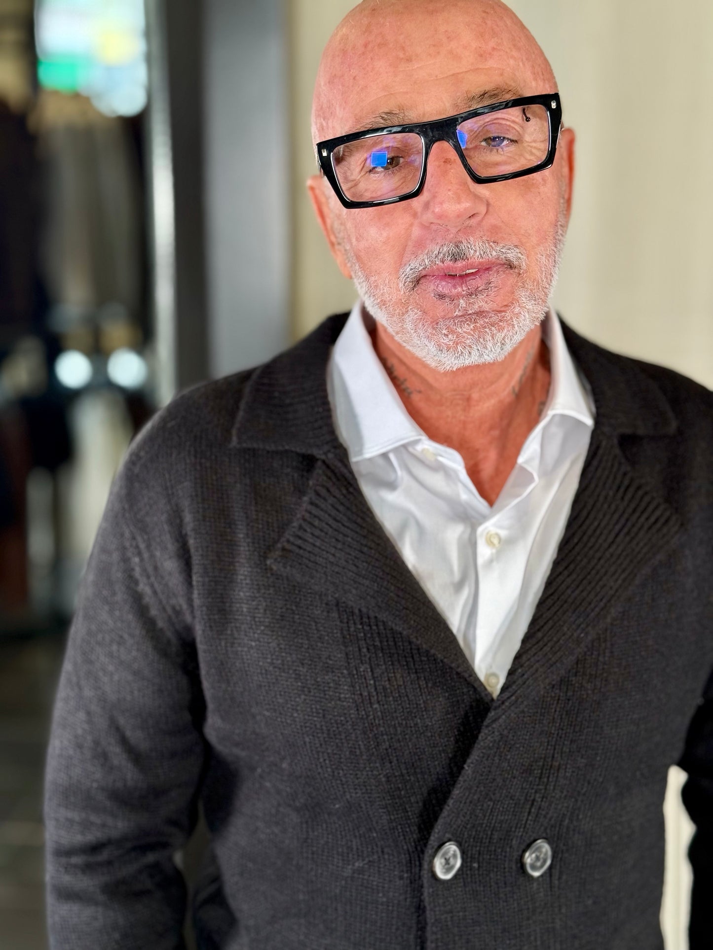 Cardigan doppio petto nero 2135