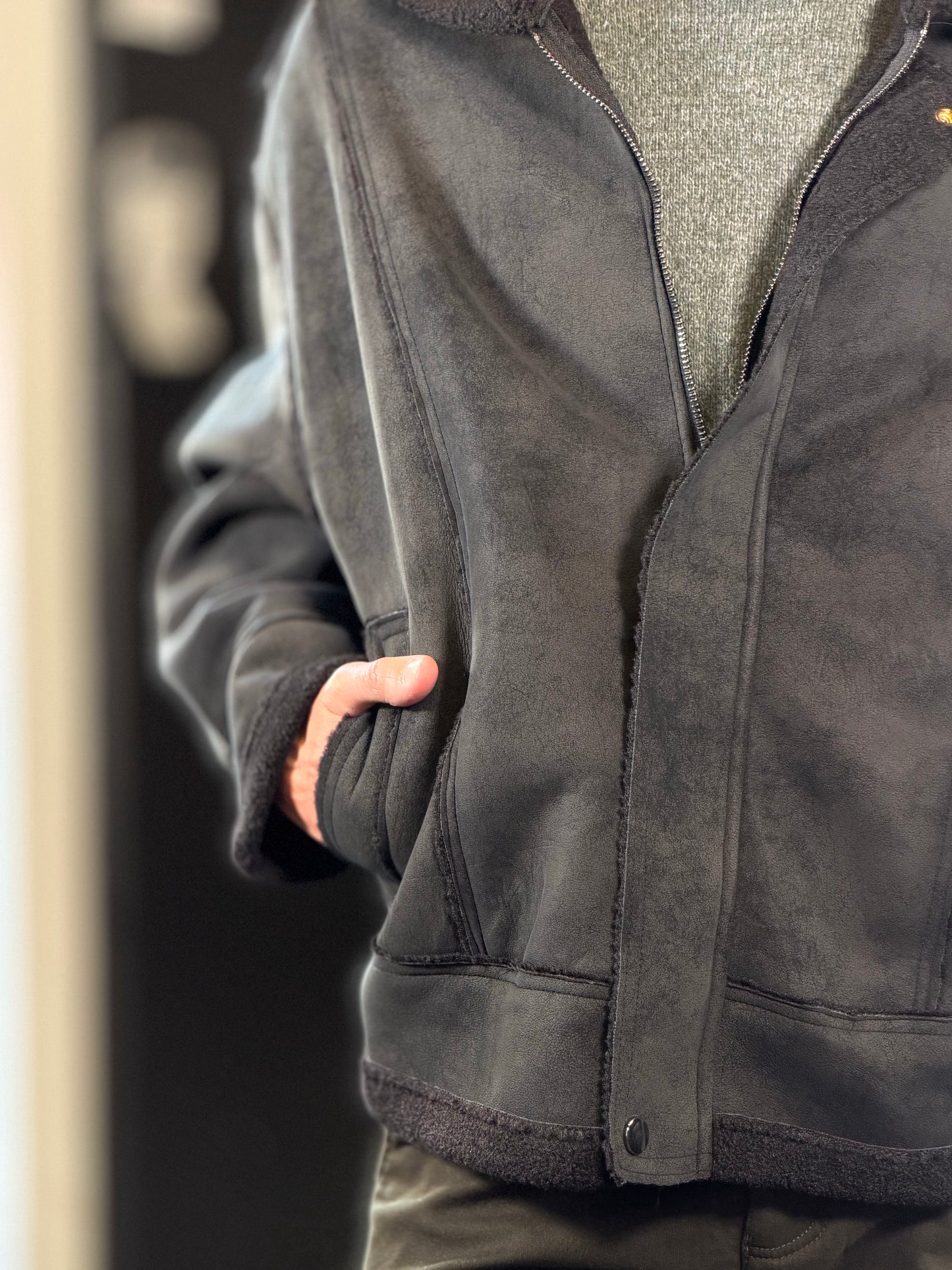 Montone ecologico oversize nero 2586