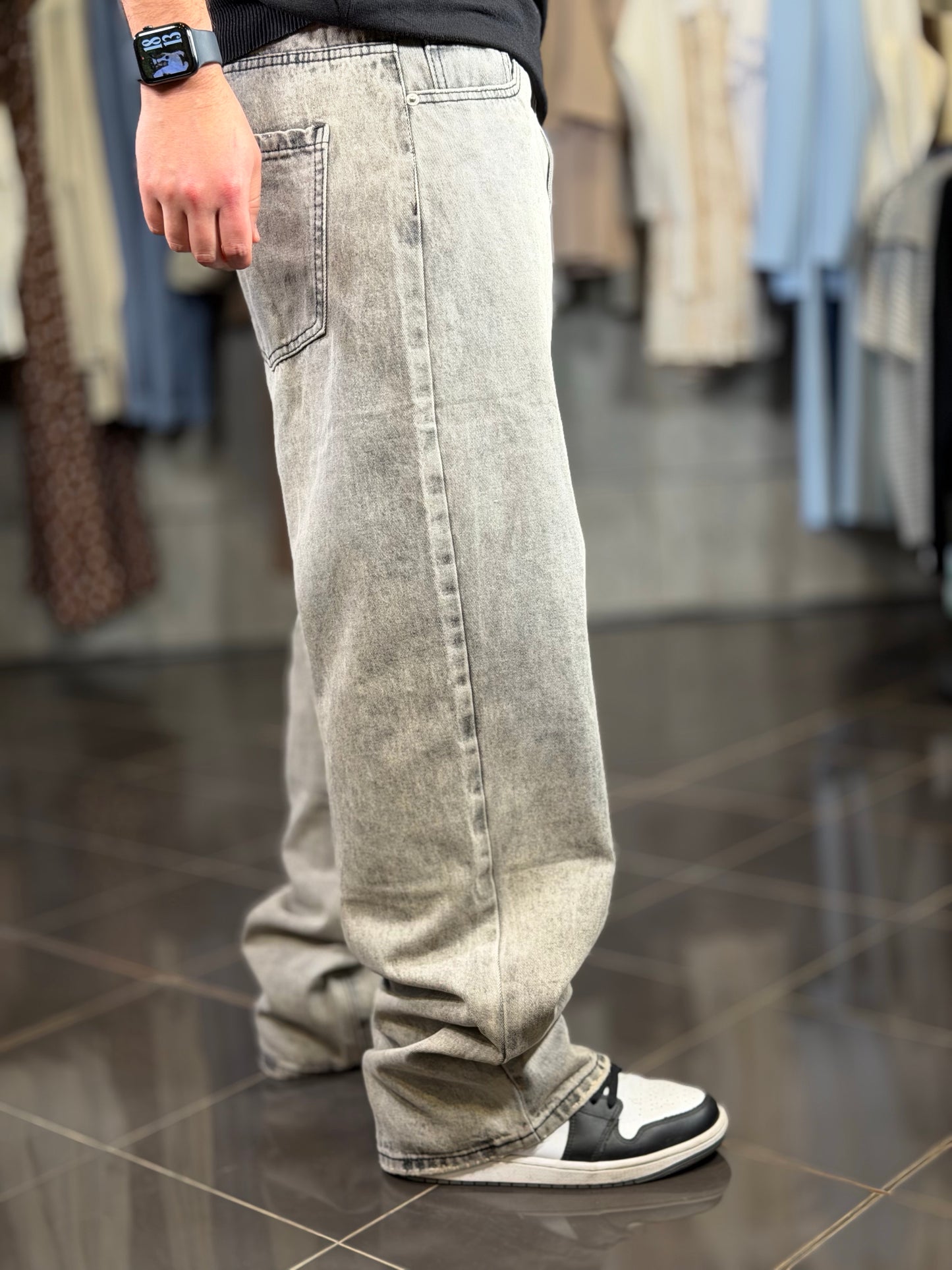 Jeans grigio baggy 2091
