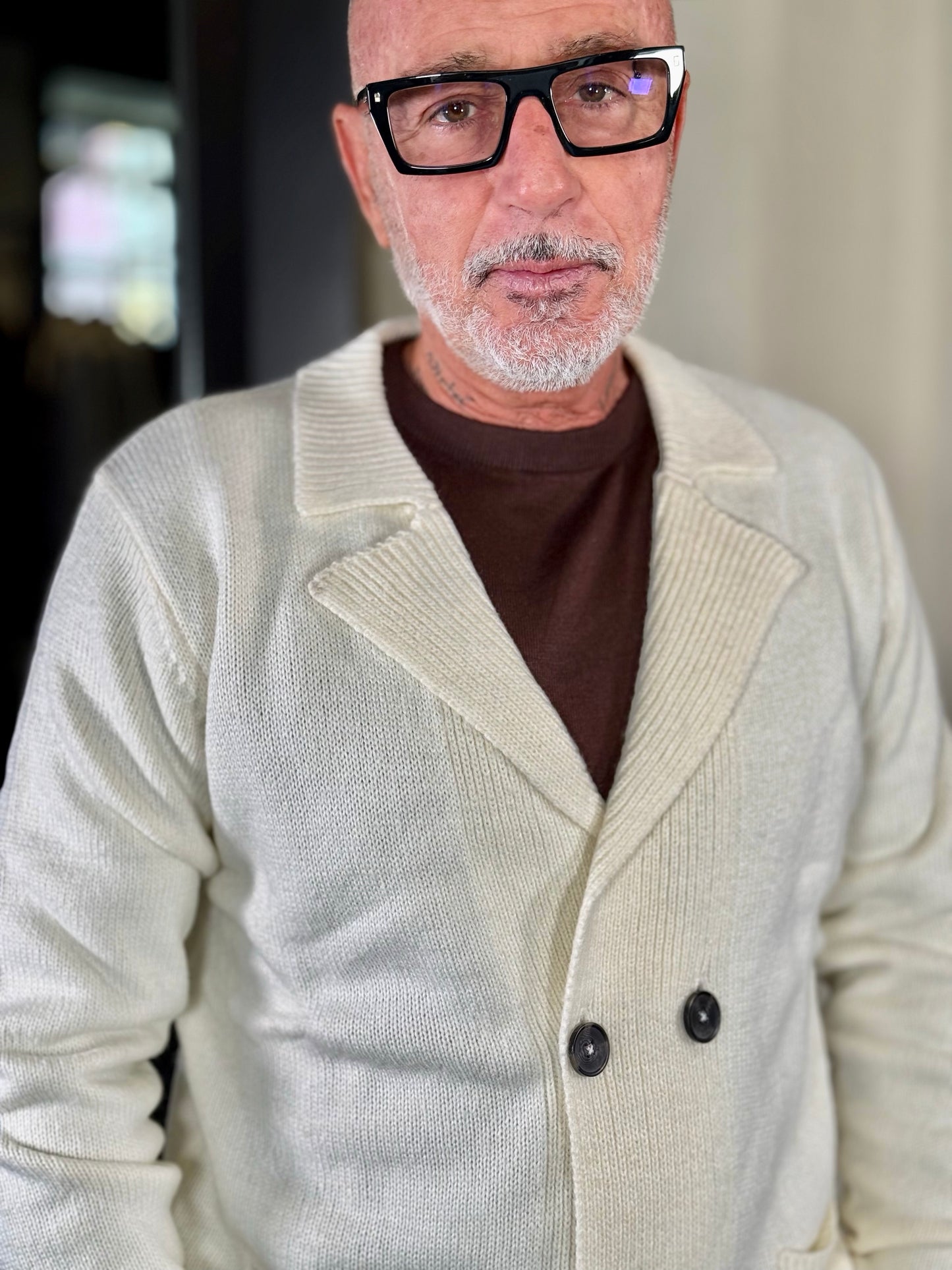 Cardigan doppio petto panna 2134