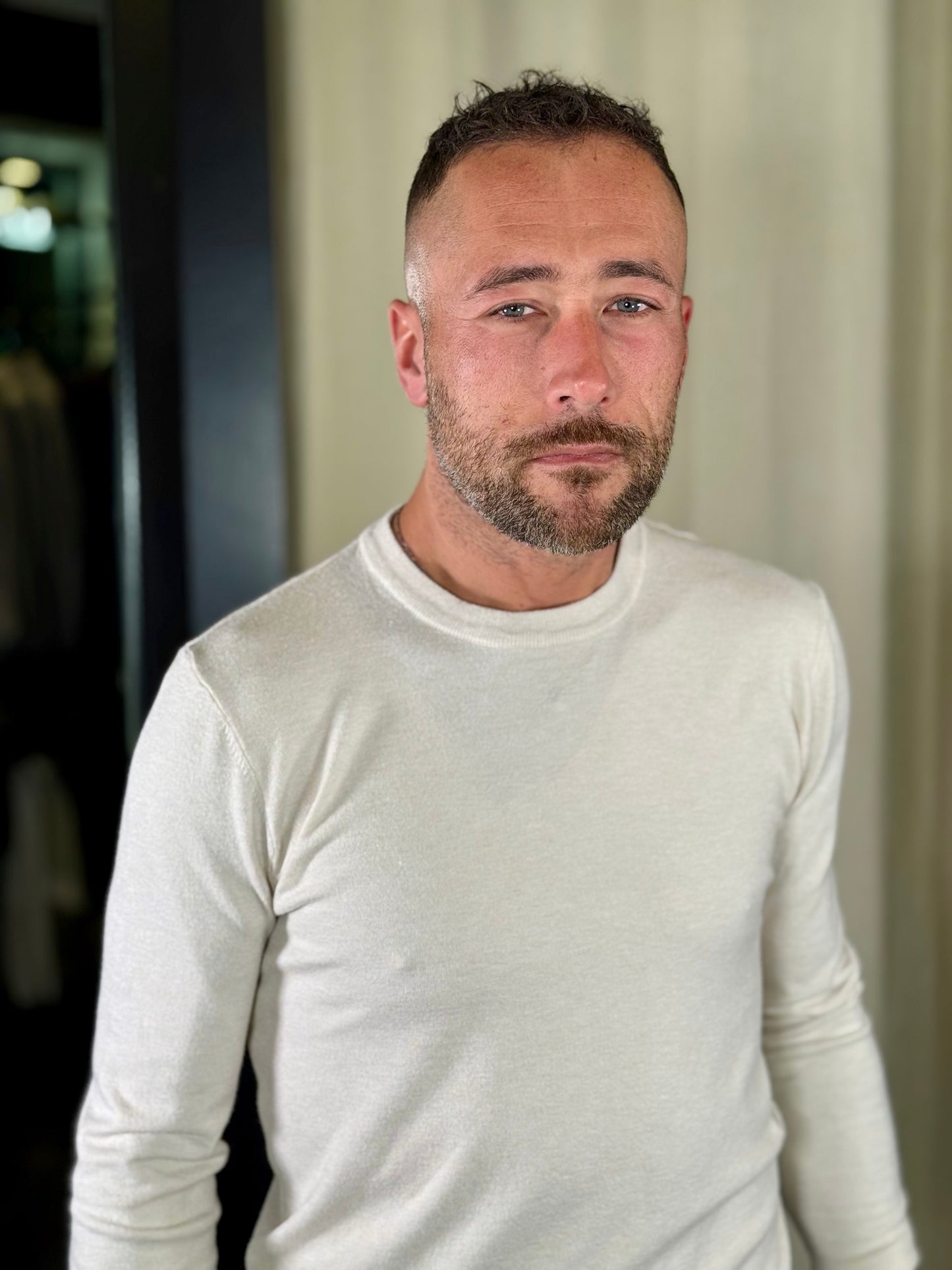 Maglioncino girocollo basico sabbia 2092