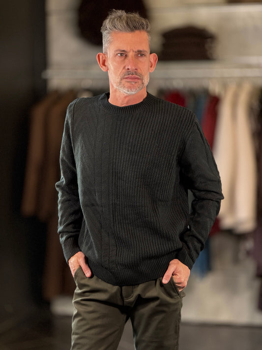 Maglione girocollo nero 2561