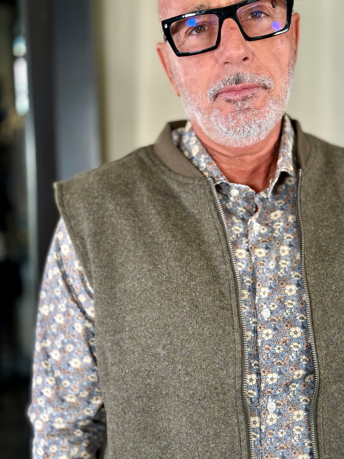 Smanicato effetto lana cotta verde militare 2319