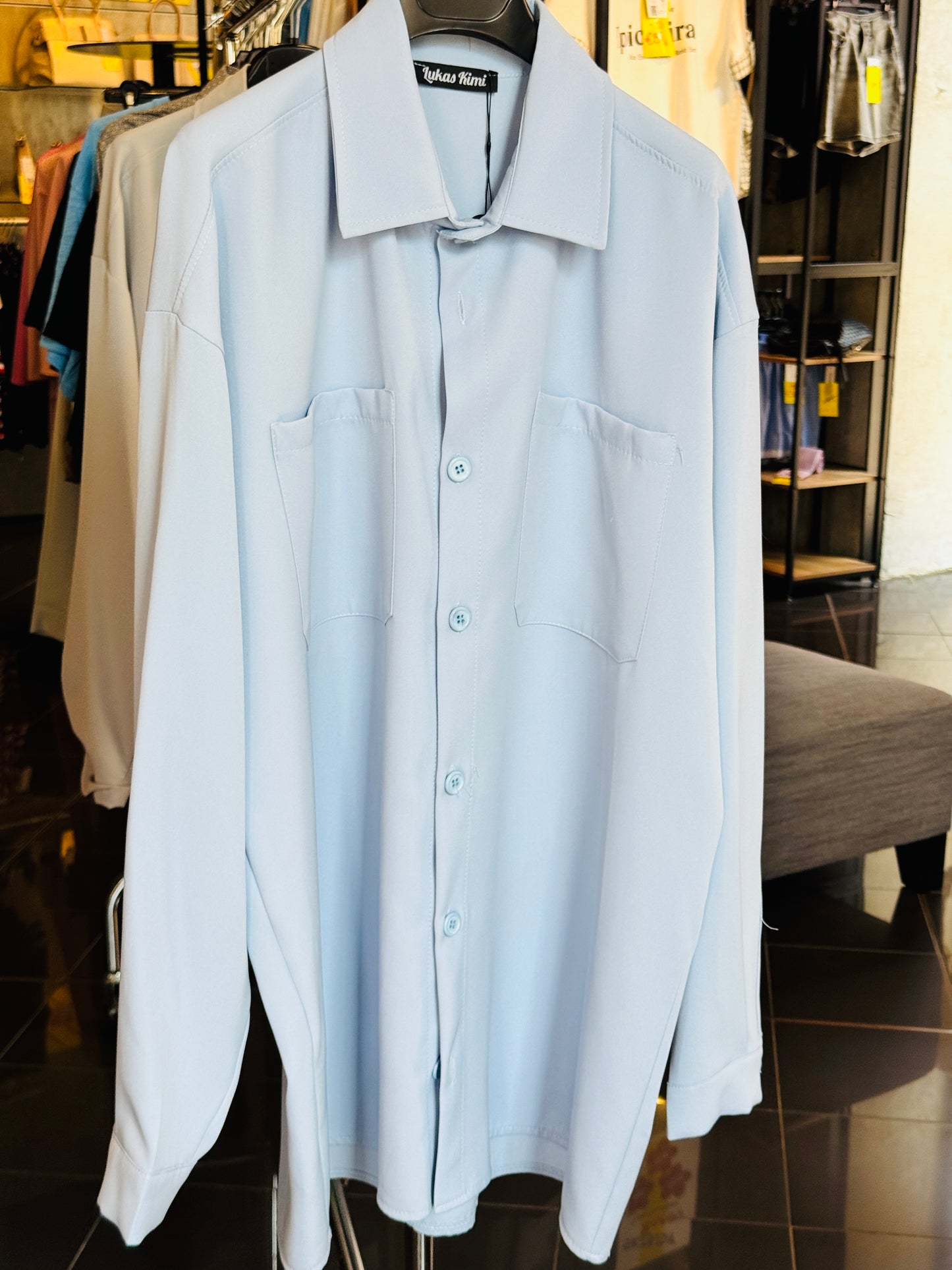 Camicia oversize azzurra