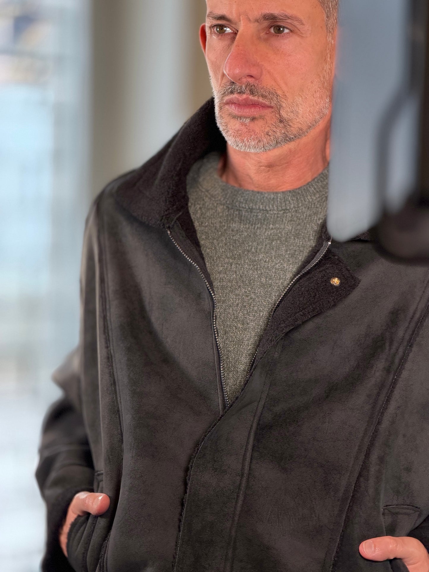 Montone ecologico oversize nero 2586