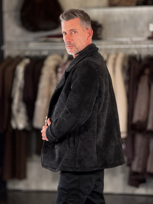 Cappotto doppiopetto nero 2570