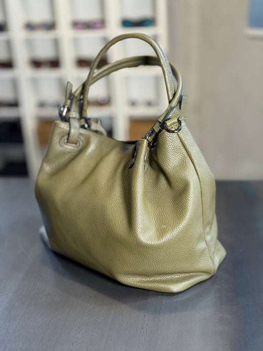 Borsa verde militare a mano con tracolla all’interno 2215