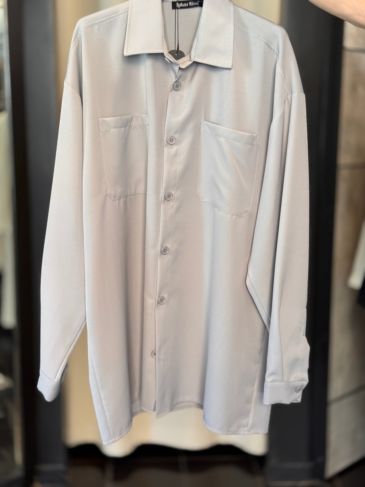Camicia oversize grigia 2620