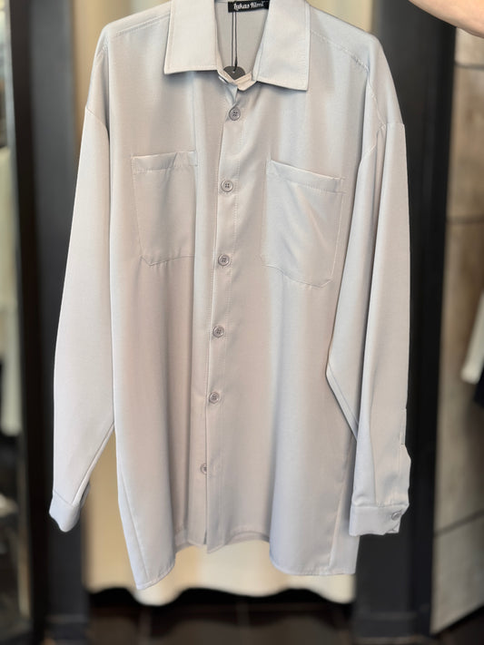 Camicia oversize grigia 2620