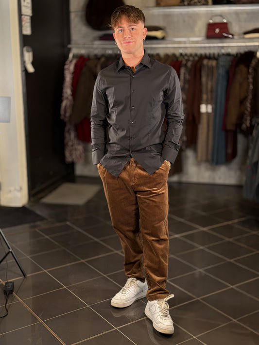 Camicia basica nera 2396