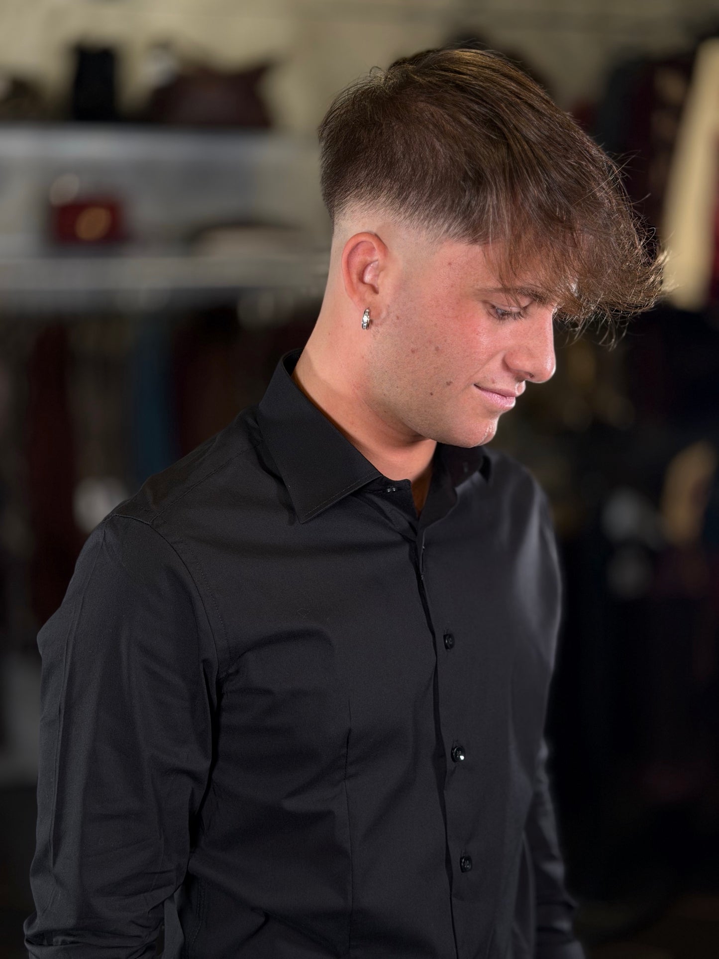 Camicia basica nera 2396