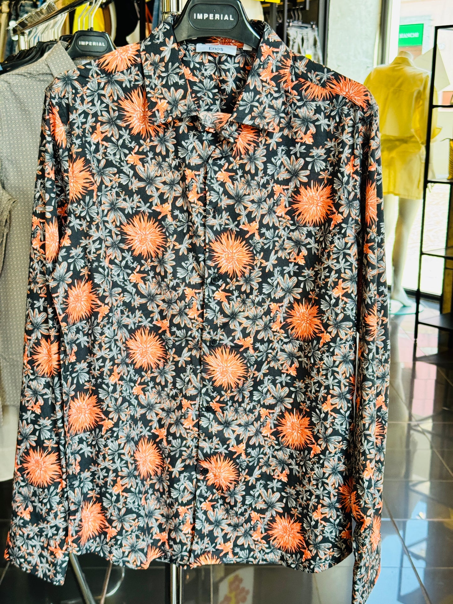 Camicia a fiori arancioni 261A