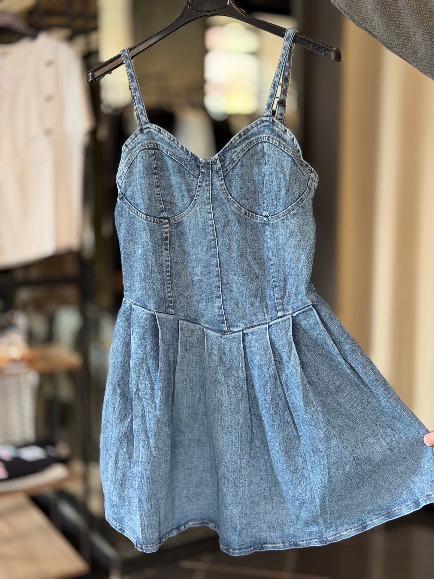 Abito in jeans con spalline regolabili 2481