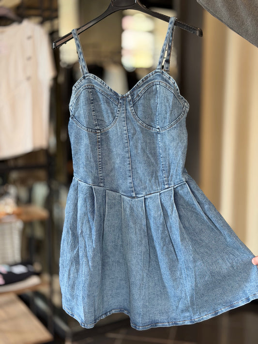 Abito in jeans con spalline regolabili 2481