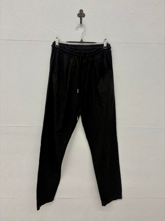Pantalone in lino nero con coulisse 2434