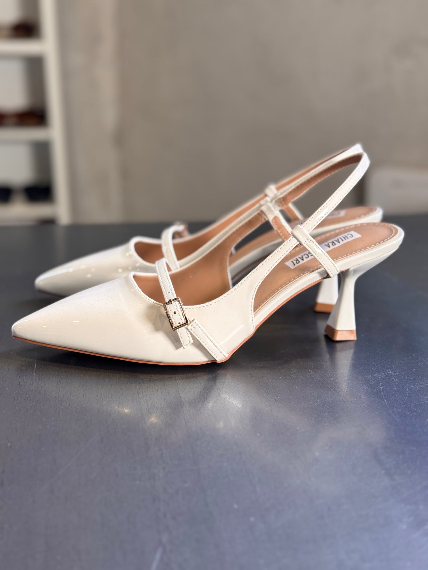 Décolleté bianca Slingback 2320
