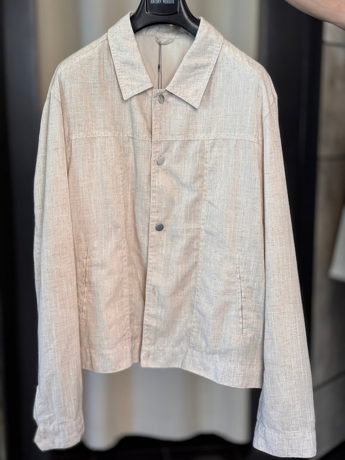 Giubbino beige in lino 2609