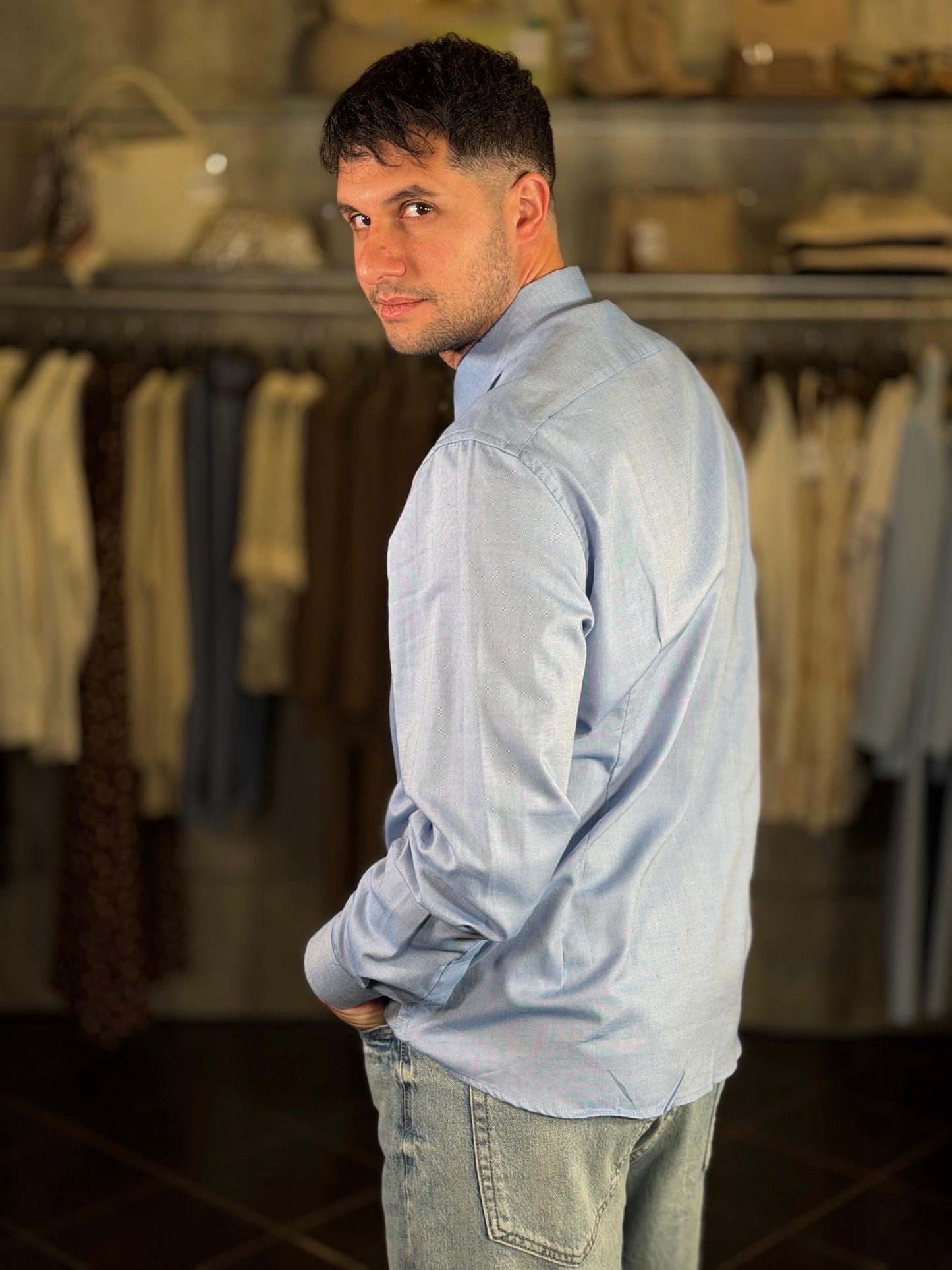 Camicia azzurra button down 2136