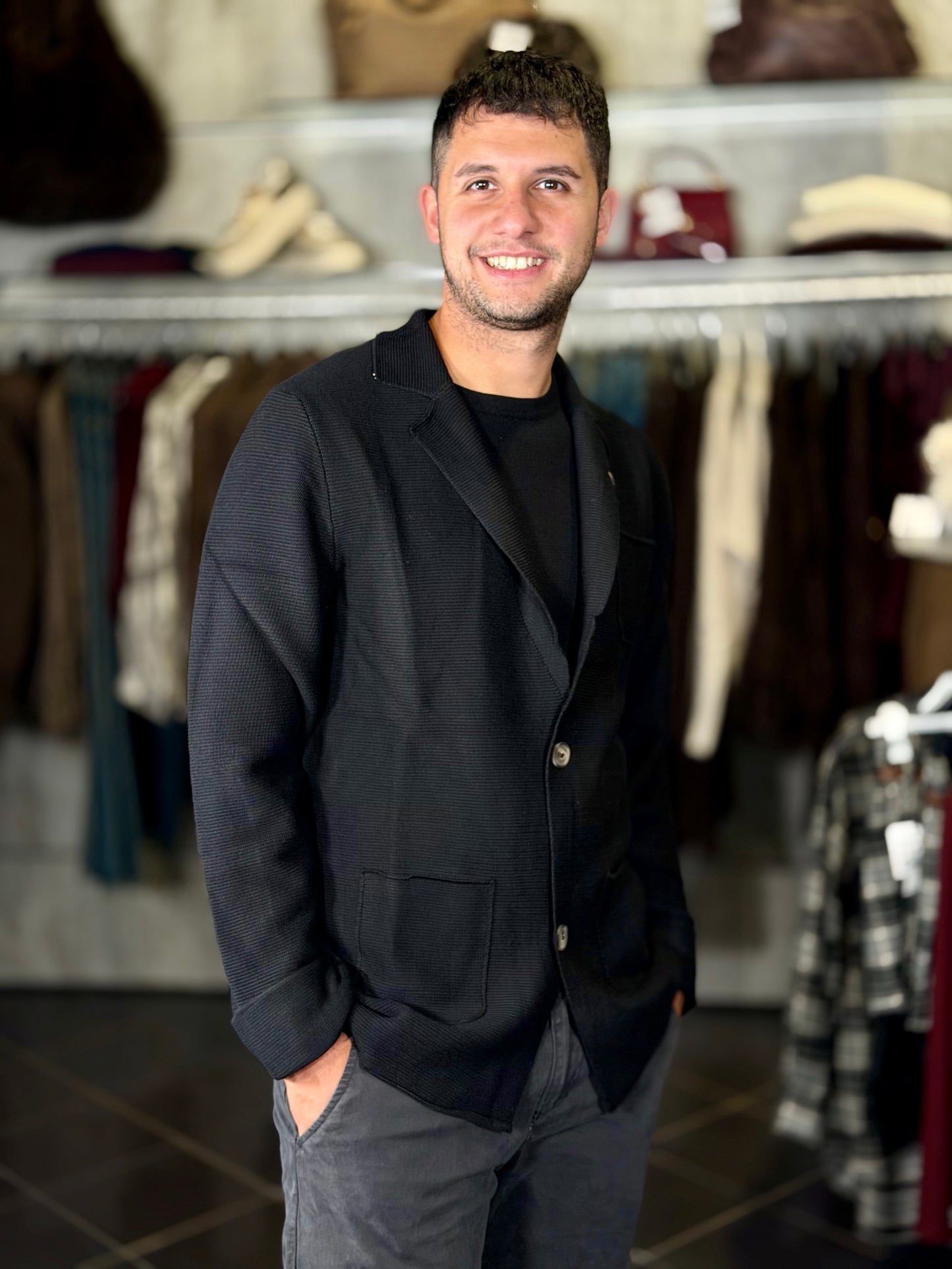 Cardigan giacca nera 2127