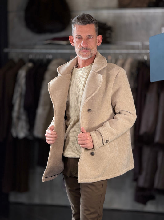 Cappotto doppiopetto beige 2569
