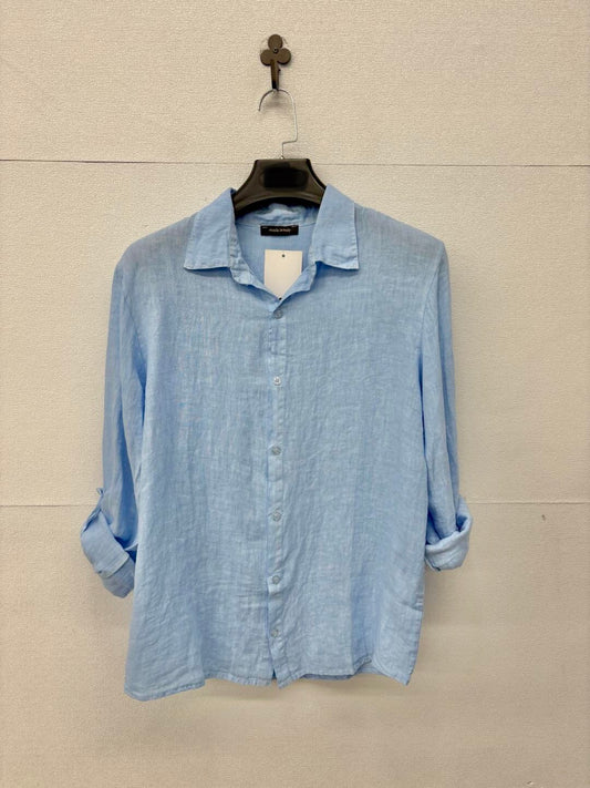Camicia in lino azzurra 2433