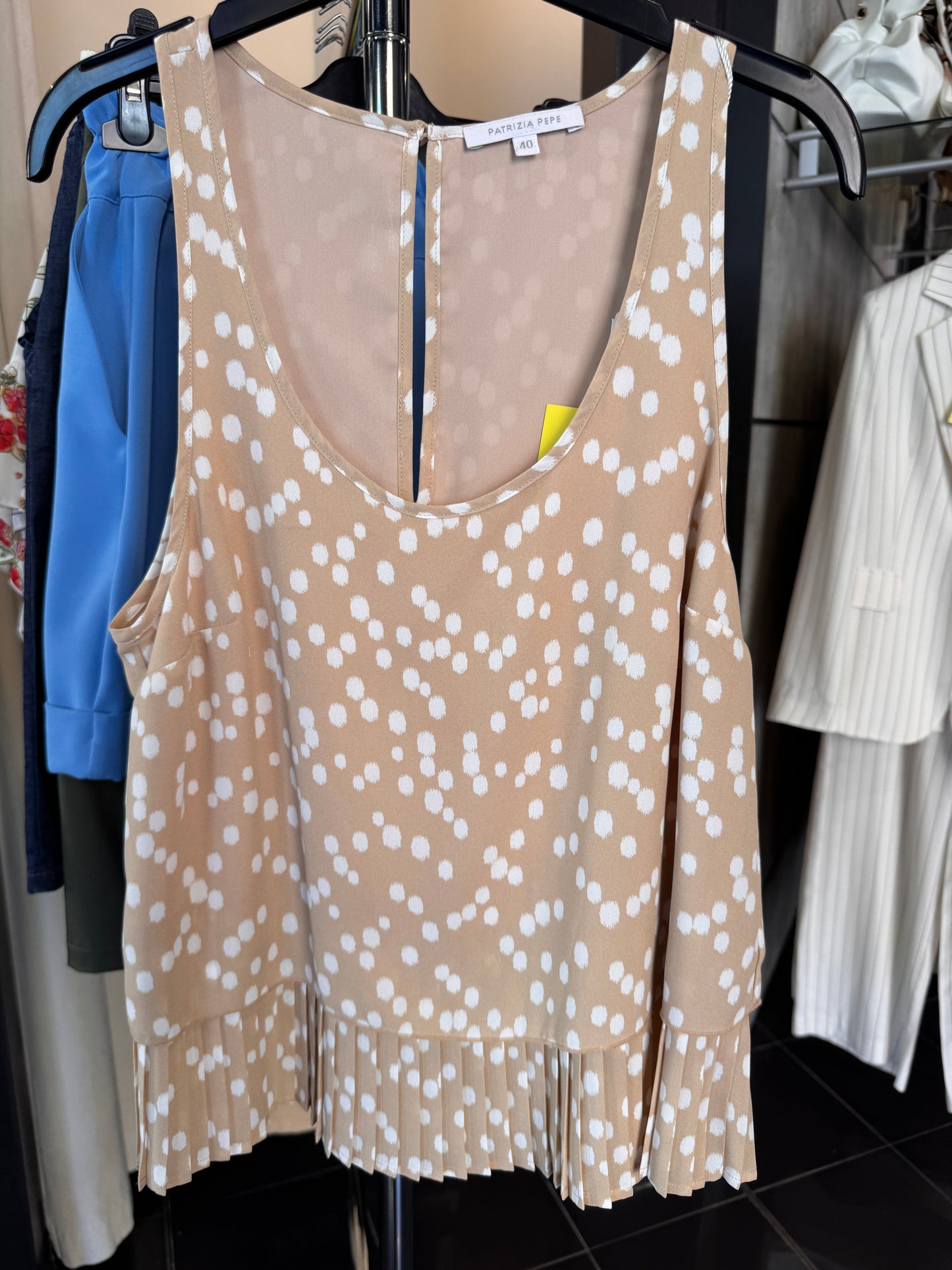 Top a pois beige 2648