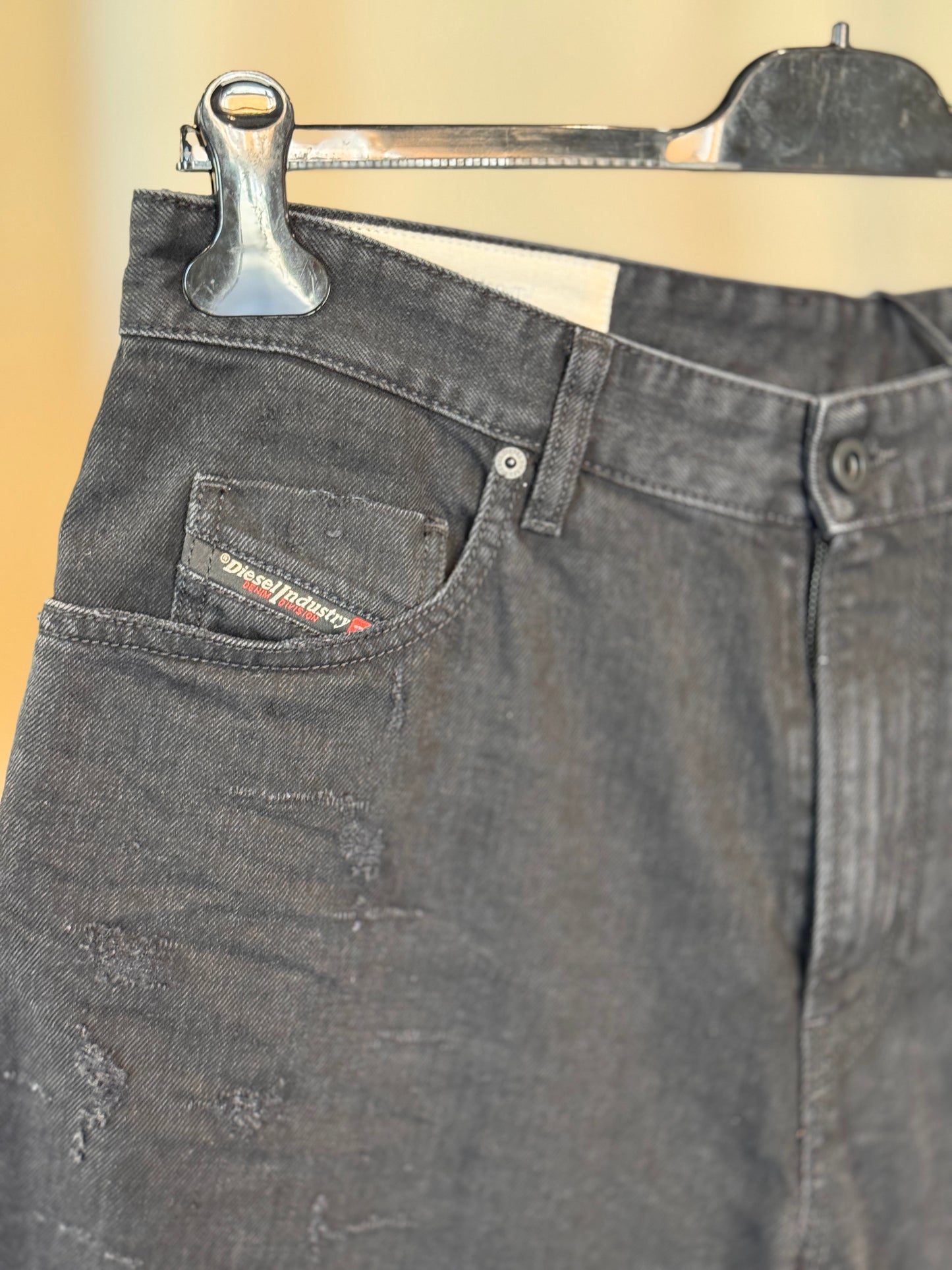 Bermuda jeans baggy nero 2608