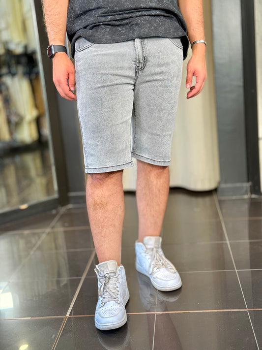 Bermuda in jeans grigio 669