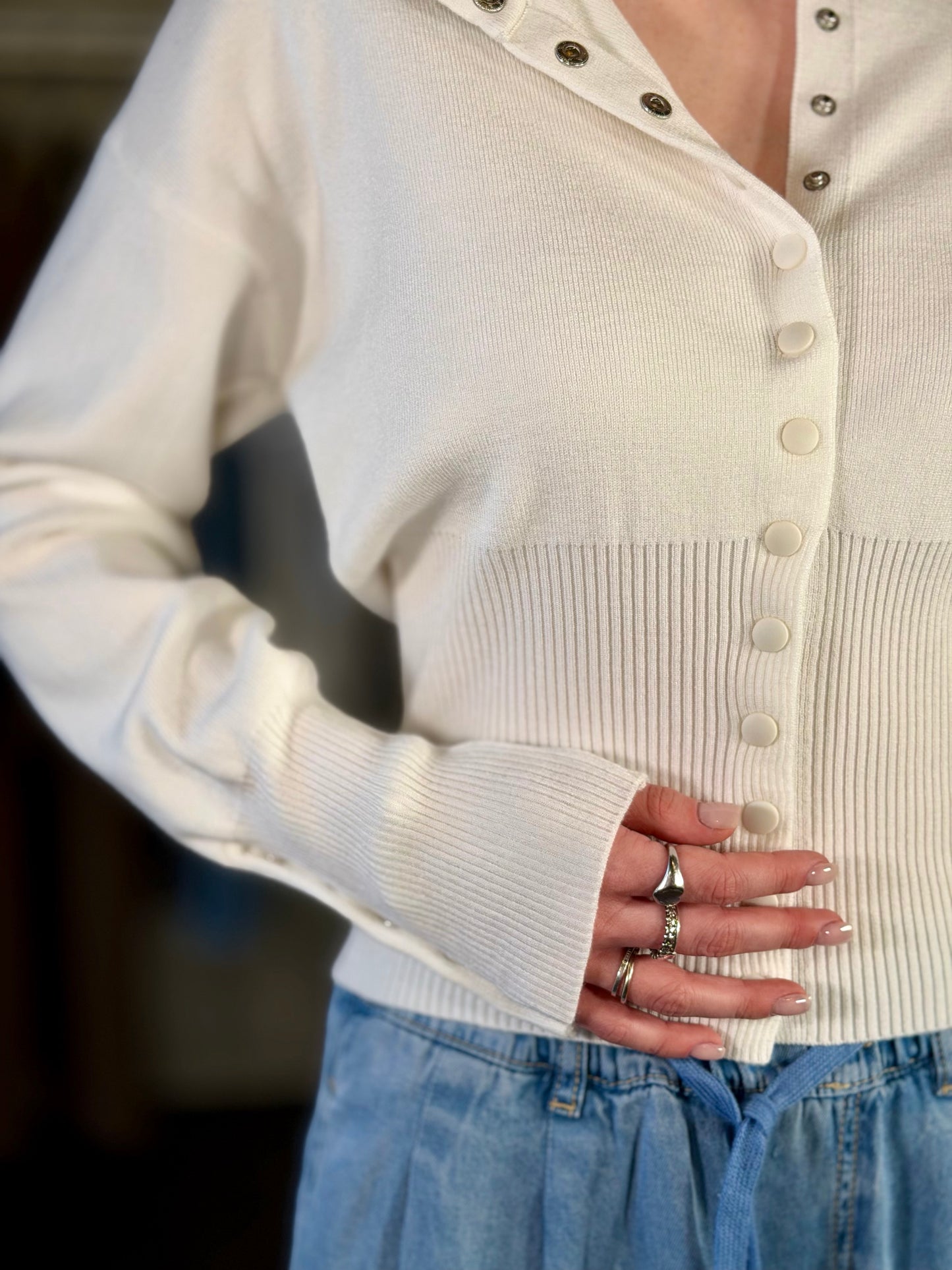 Cardigan bianco in taglia unica 2020