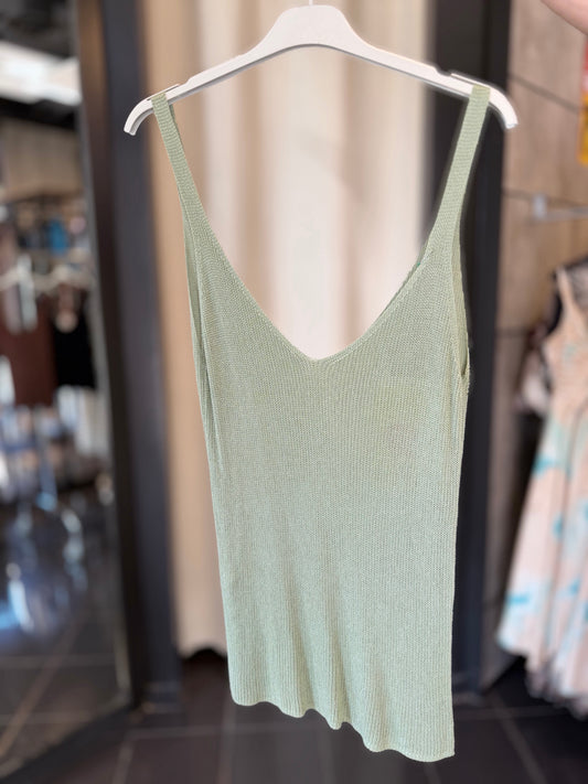 Canottiera in maglia verde in taglia unica 2943