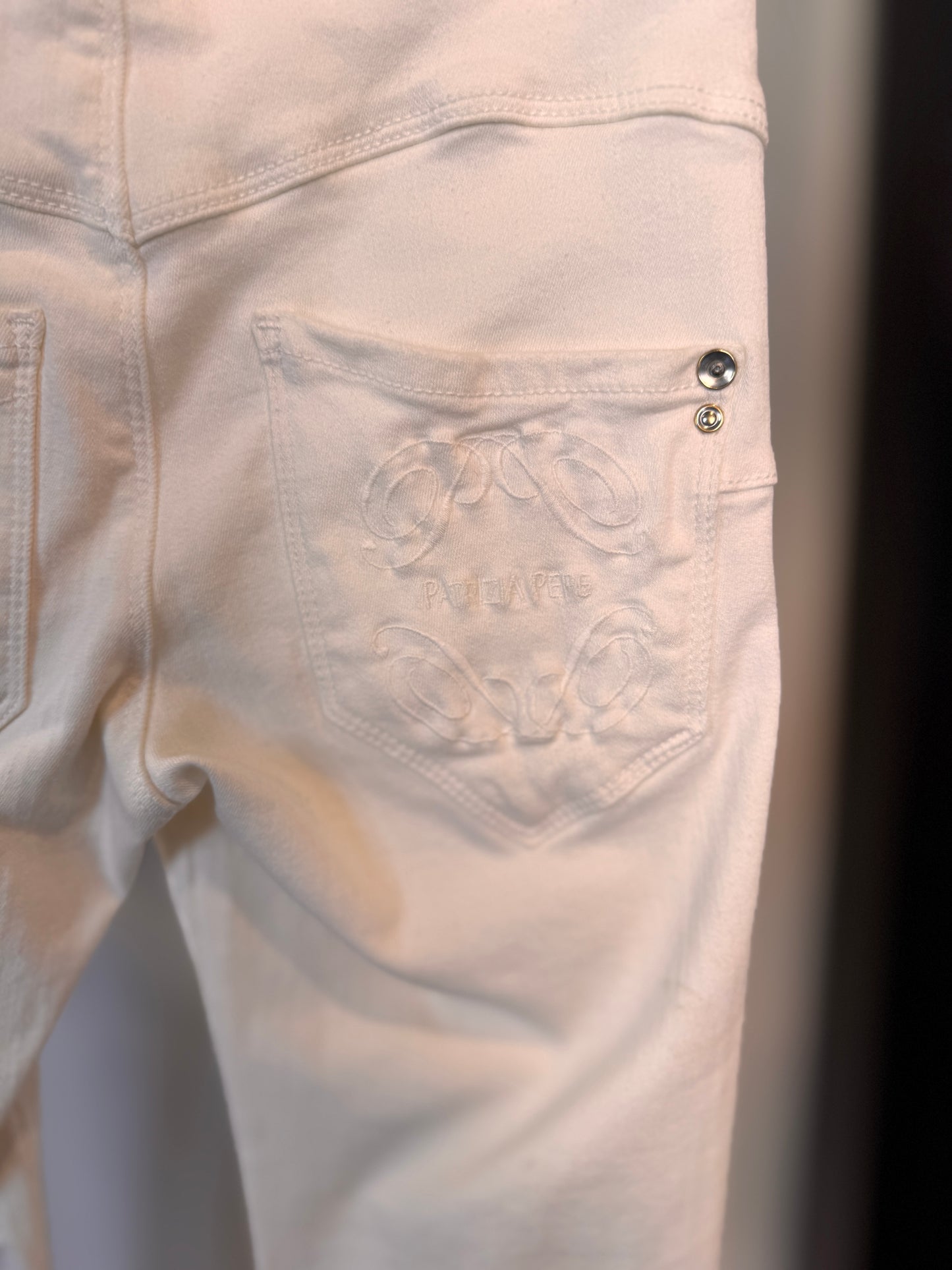 Jeans skinny a vita alta bianco 2664