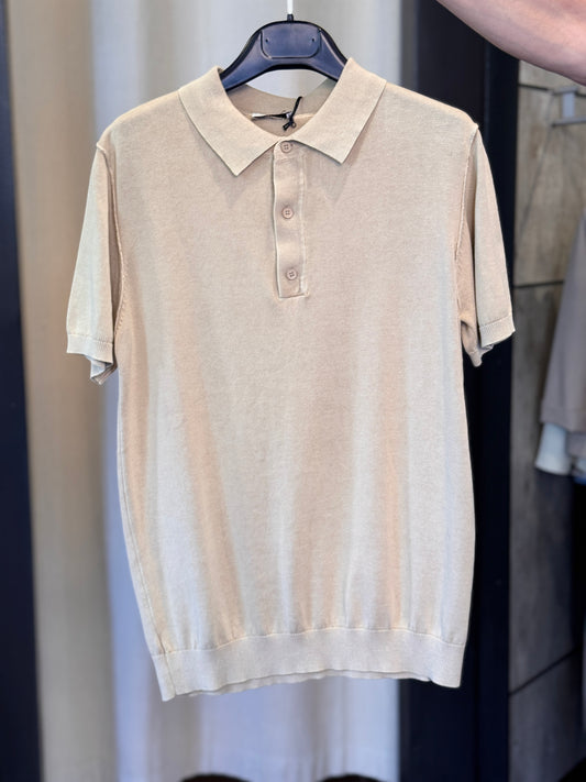 Polo in maglia beige 2974