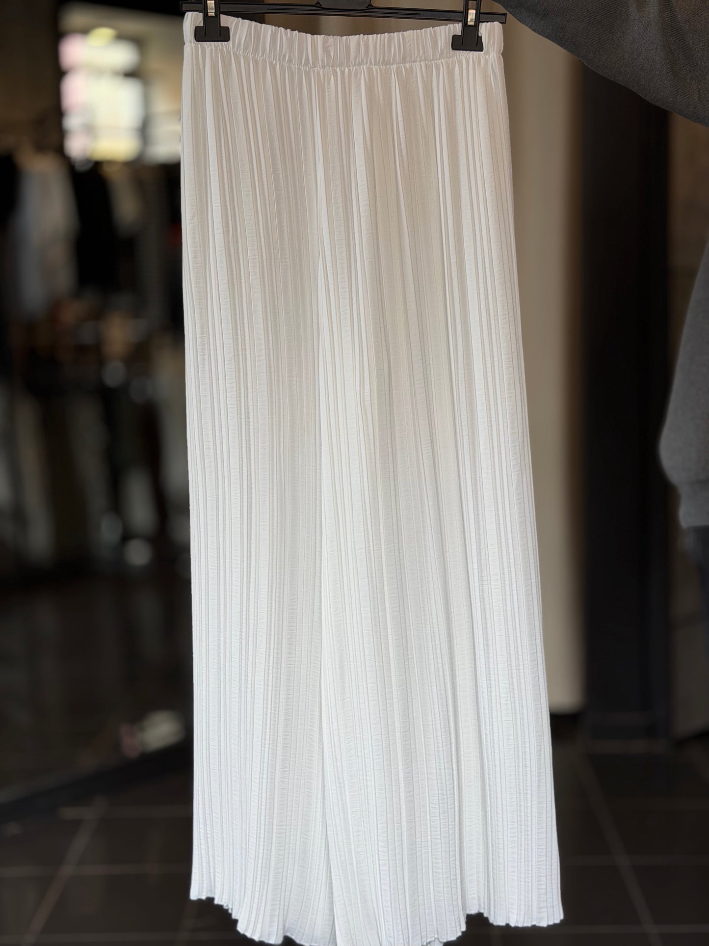 Pantalone plissettato bianco in taglia unica 2522