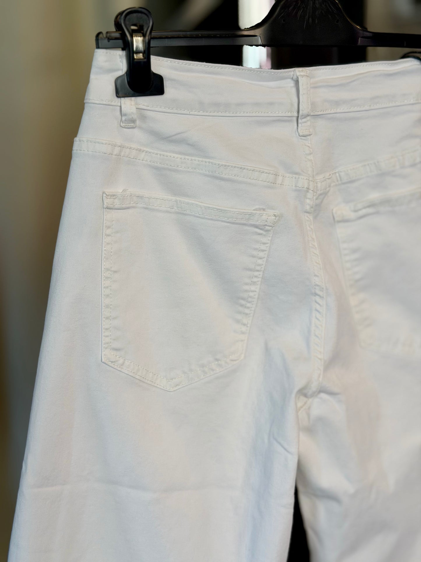 Gauchos bianco in denim 2387