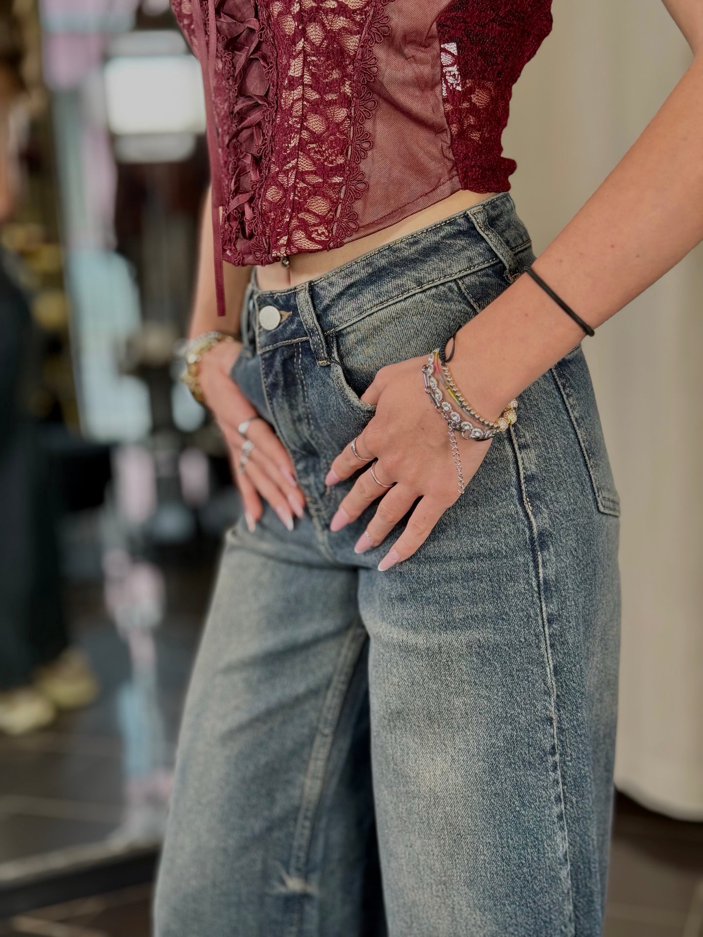 Jeans a palazzo slavato 2192