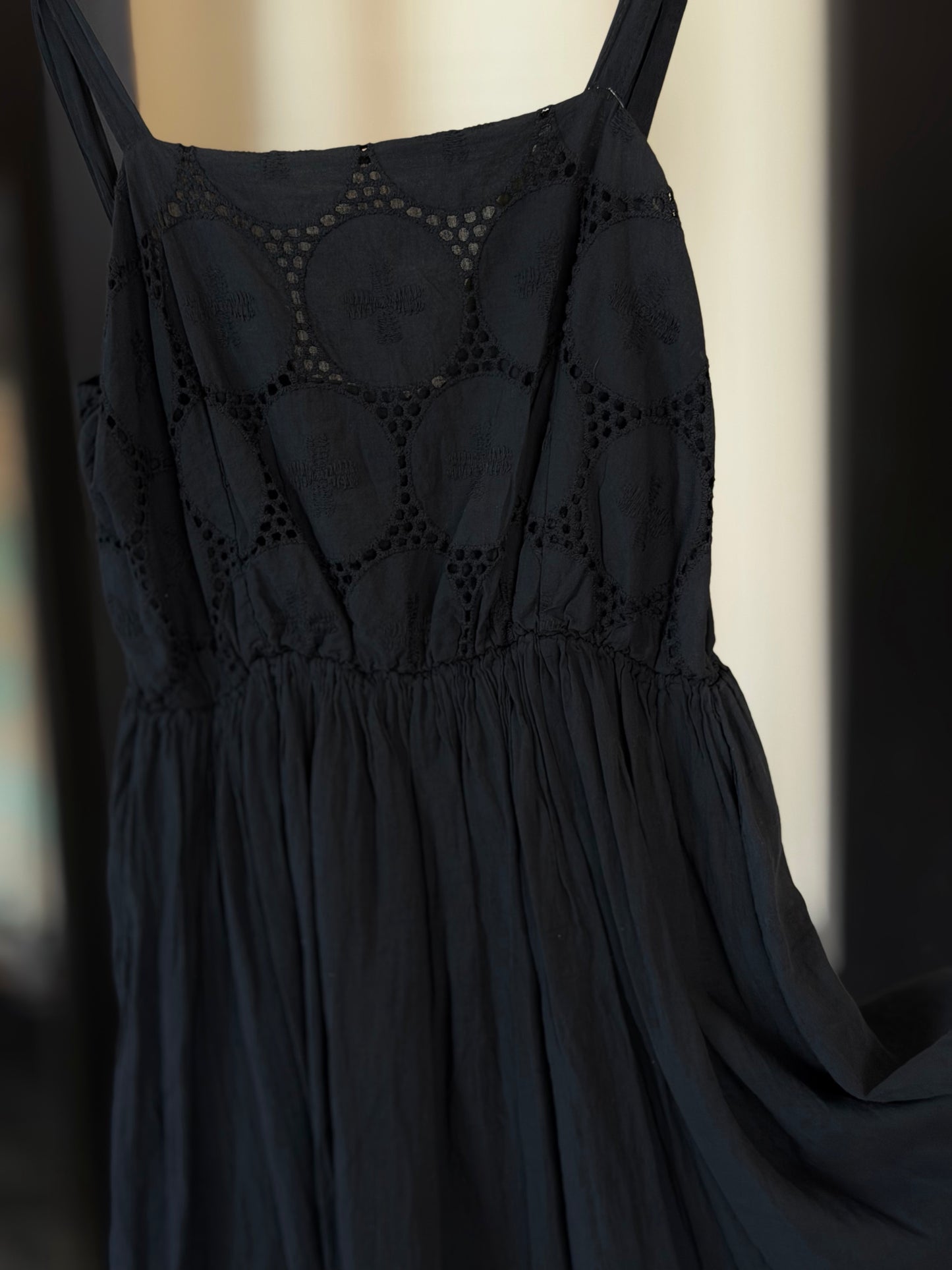 Abito midi nero in taglia unica 2863A