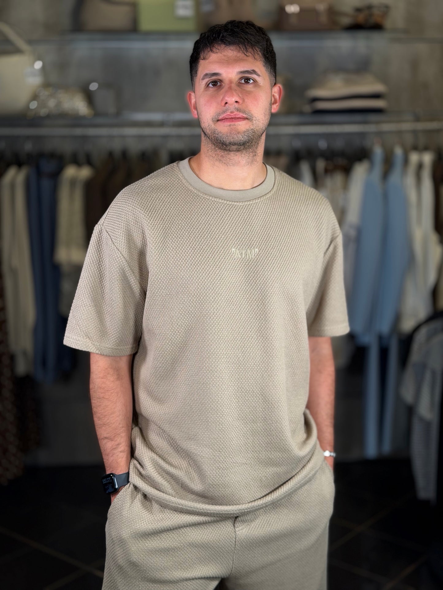 Completo (t-shirt + bermuda) beige 2151