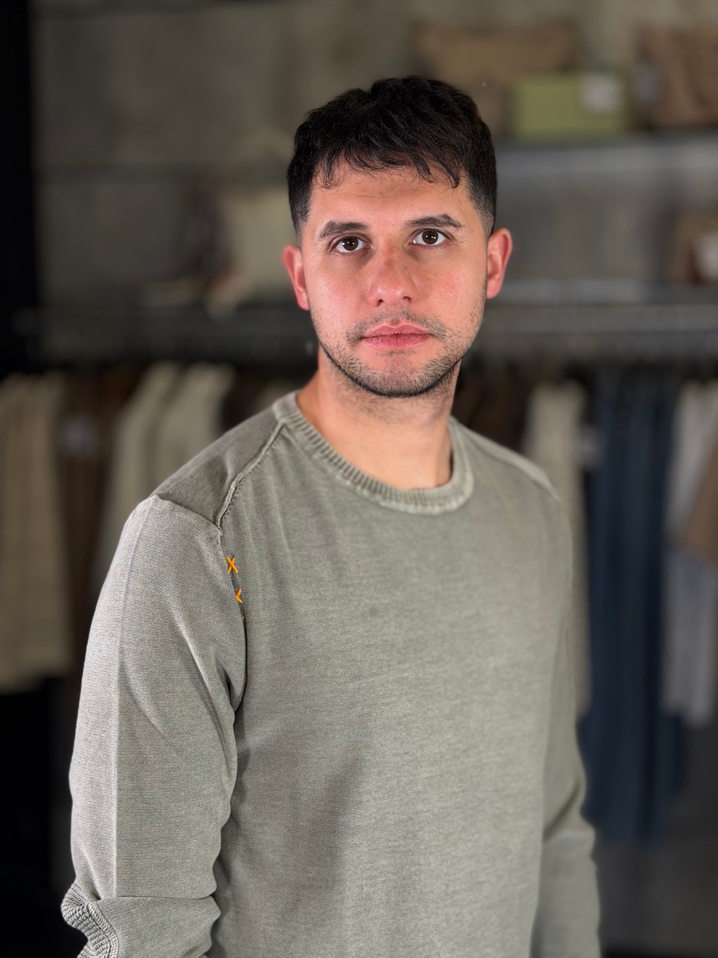 Maglioncino verde girocollo 2141