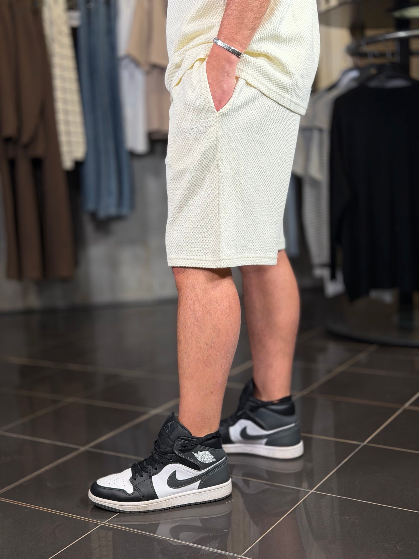 Completo (t-shirt + bermuda) panna 2150