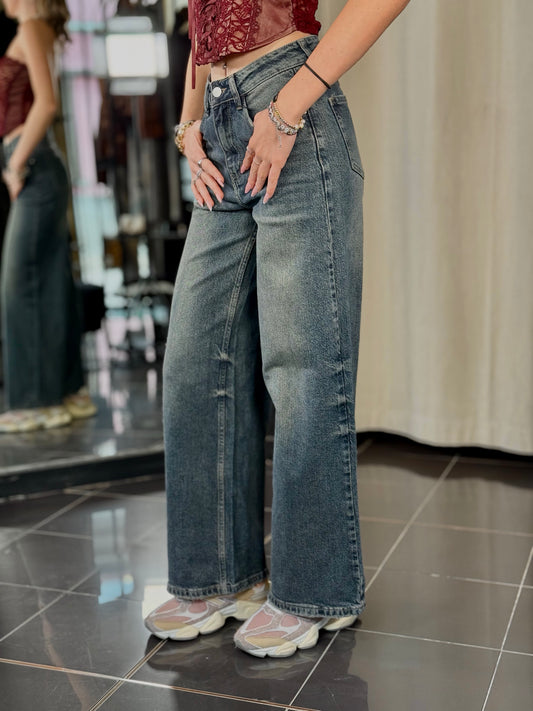 Jeans a palazzo slavato 2192