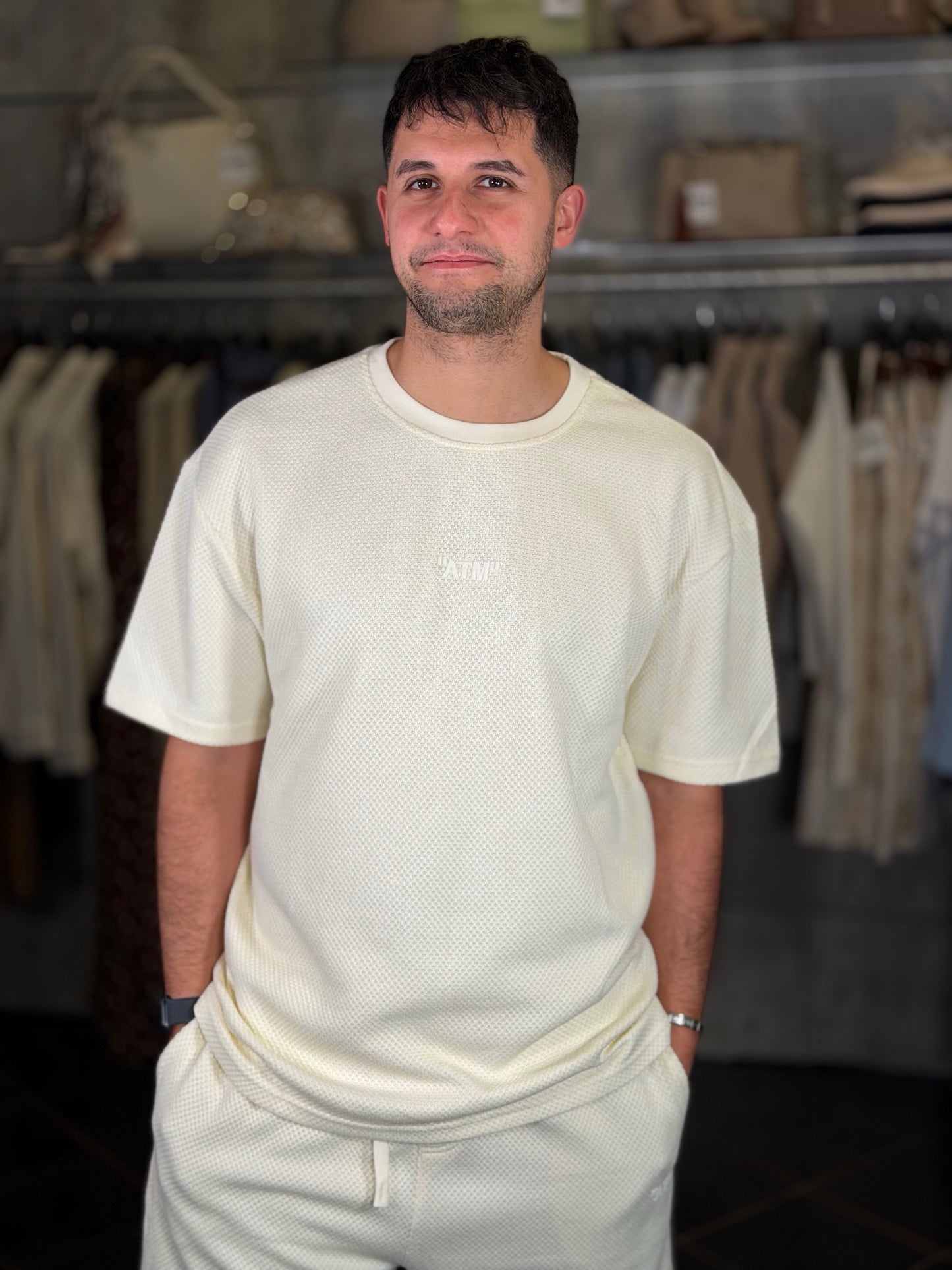 Completo (t-shirt + bermuda) panna 2150