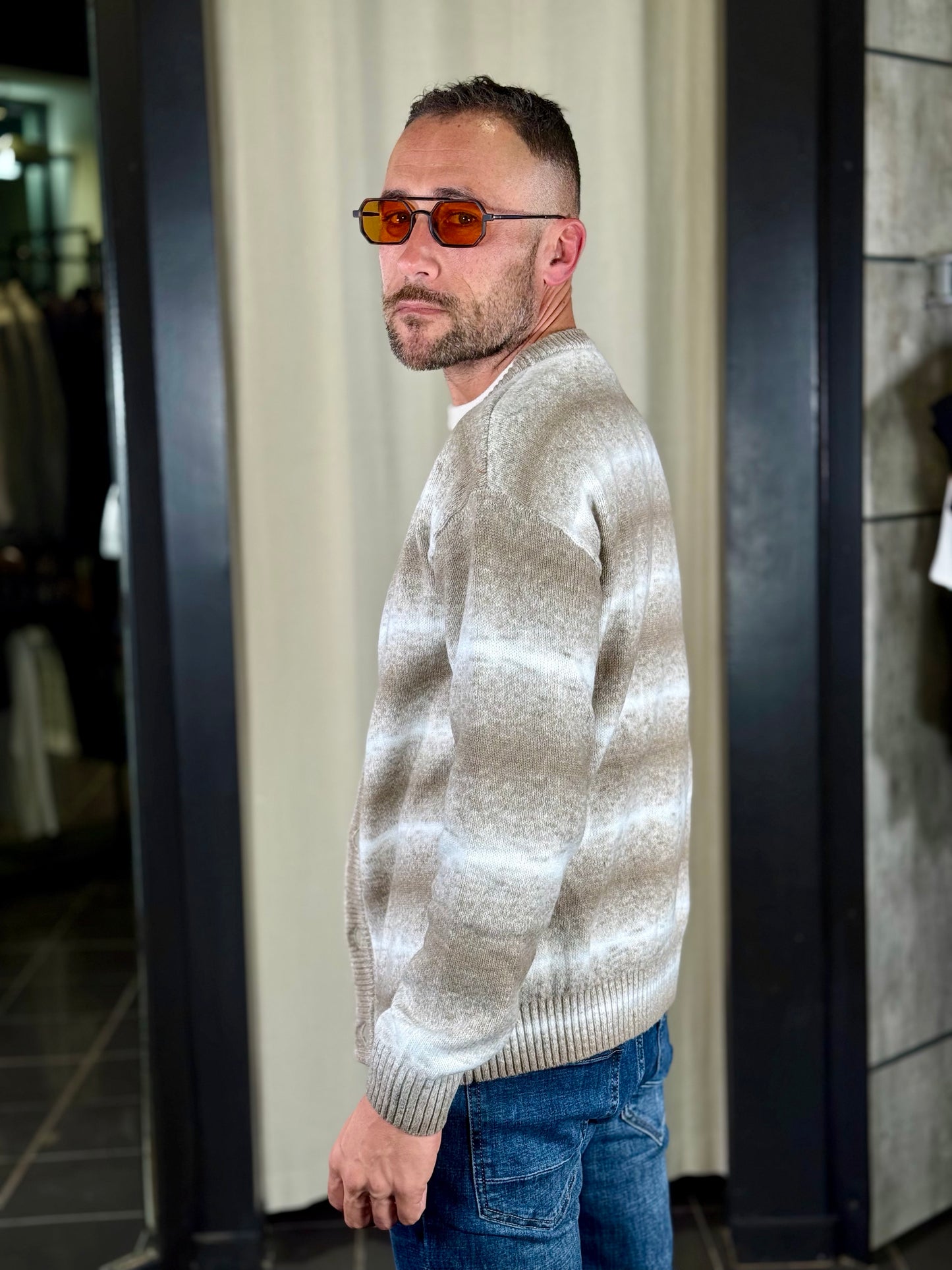 Cardigan tie dye beige 2122