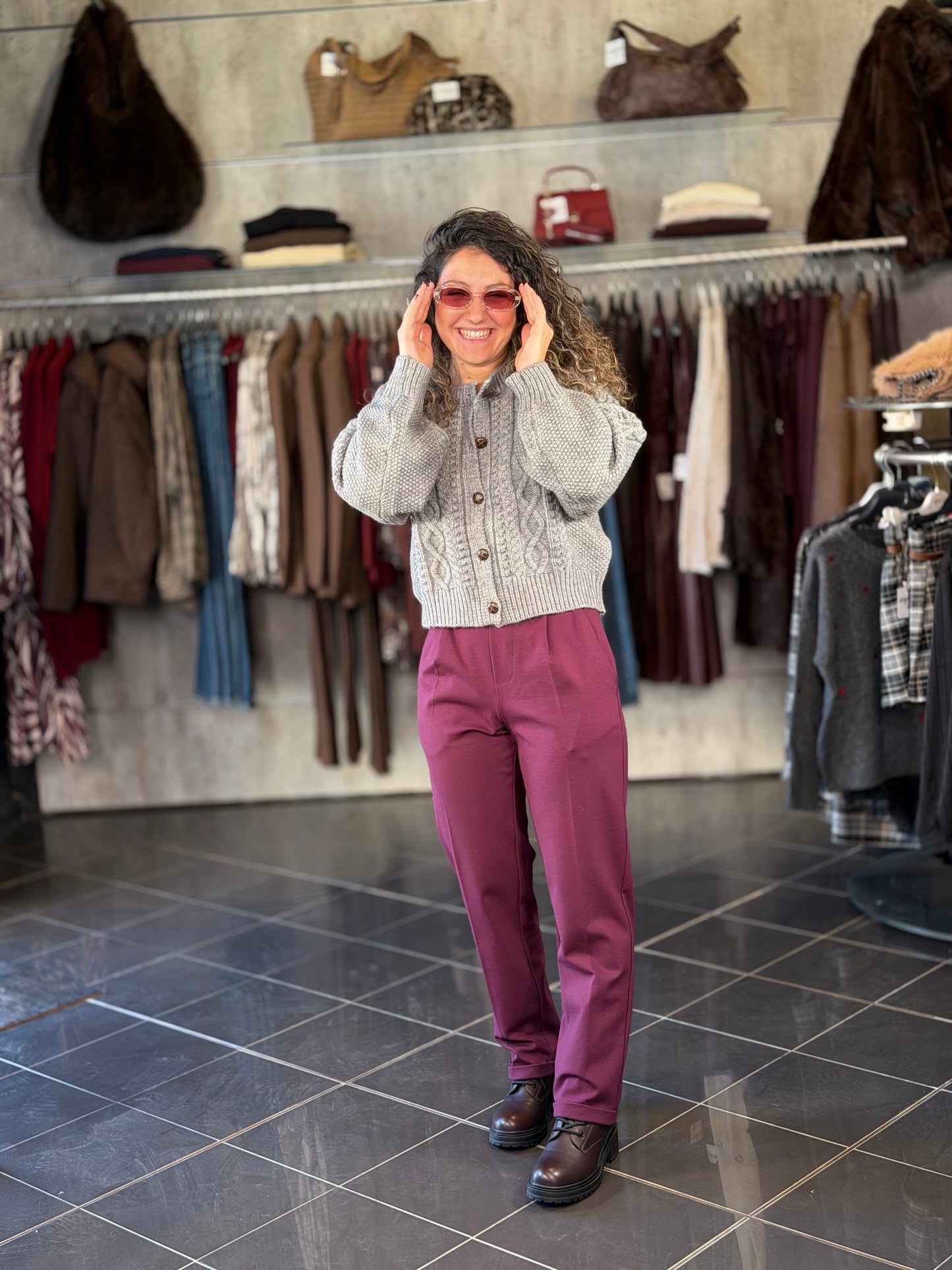 Pantalone Slim Borgogna 2407