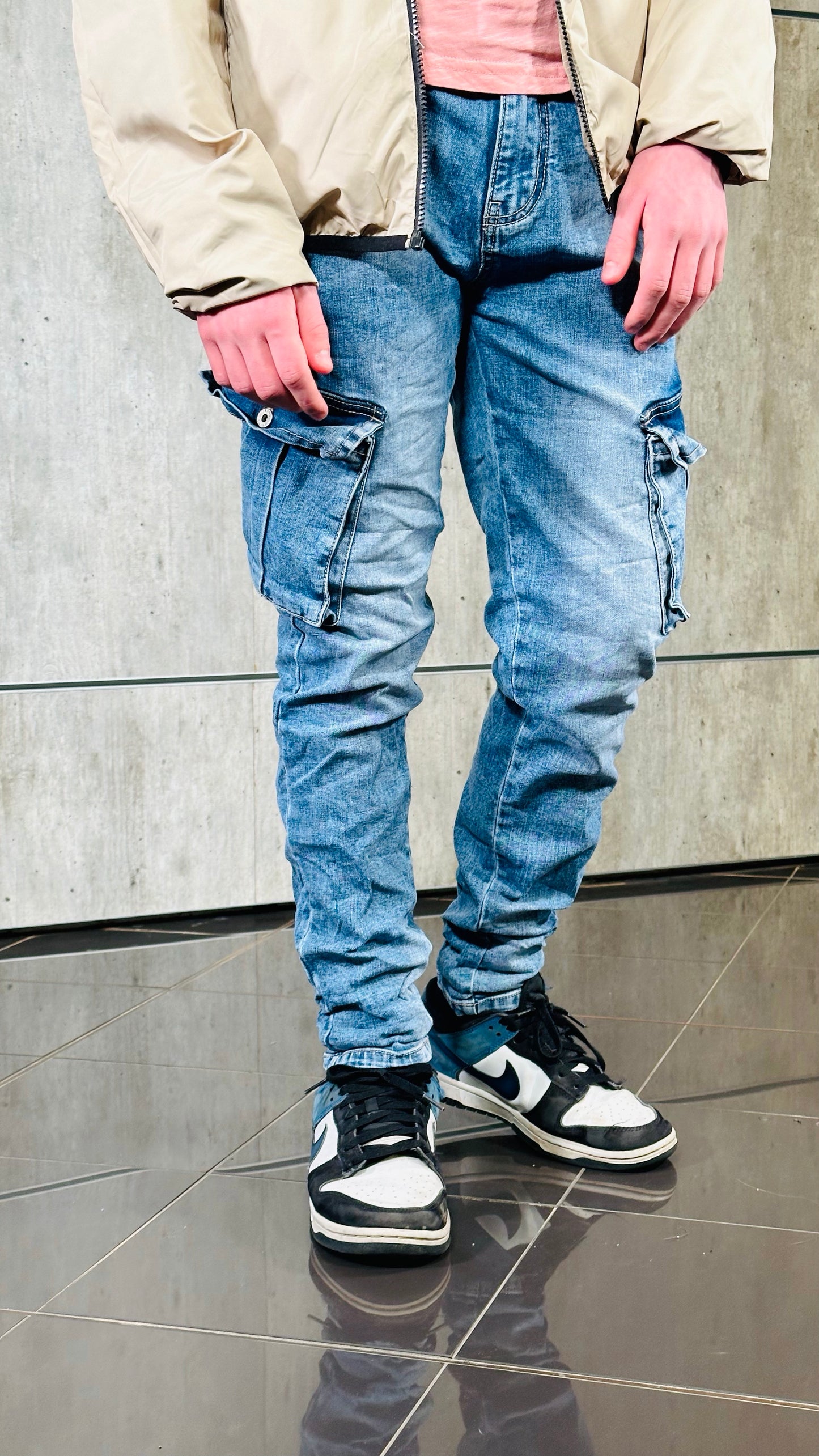 Jeans cargo Slim 146