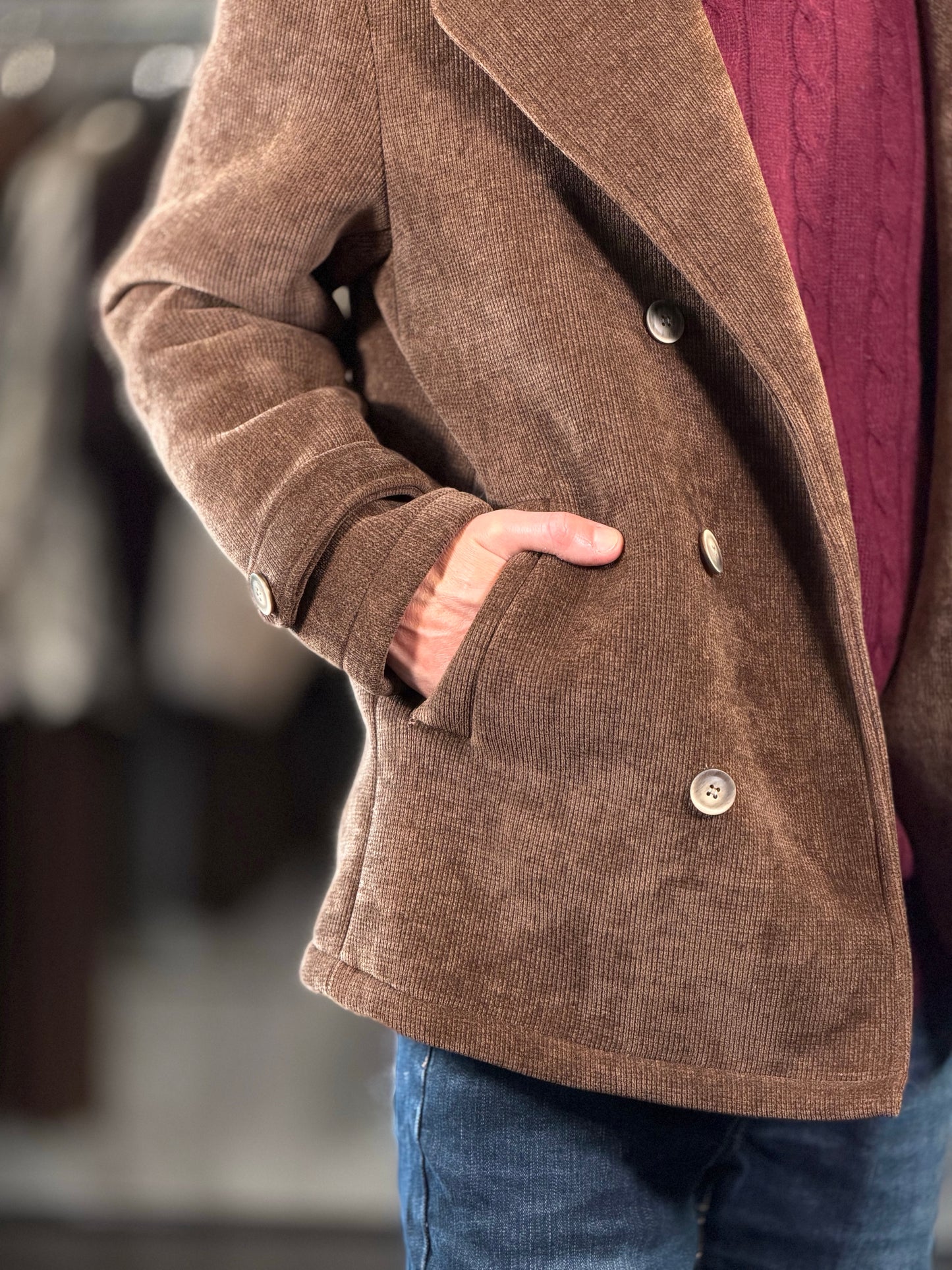 Cappotto doppiopetto marrone 2571