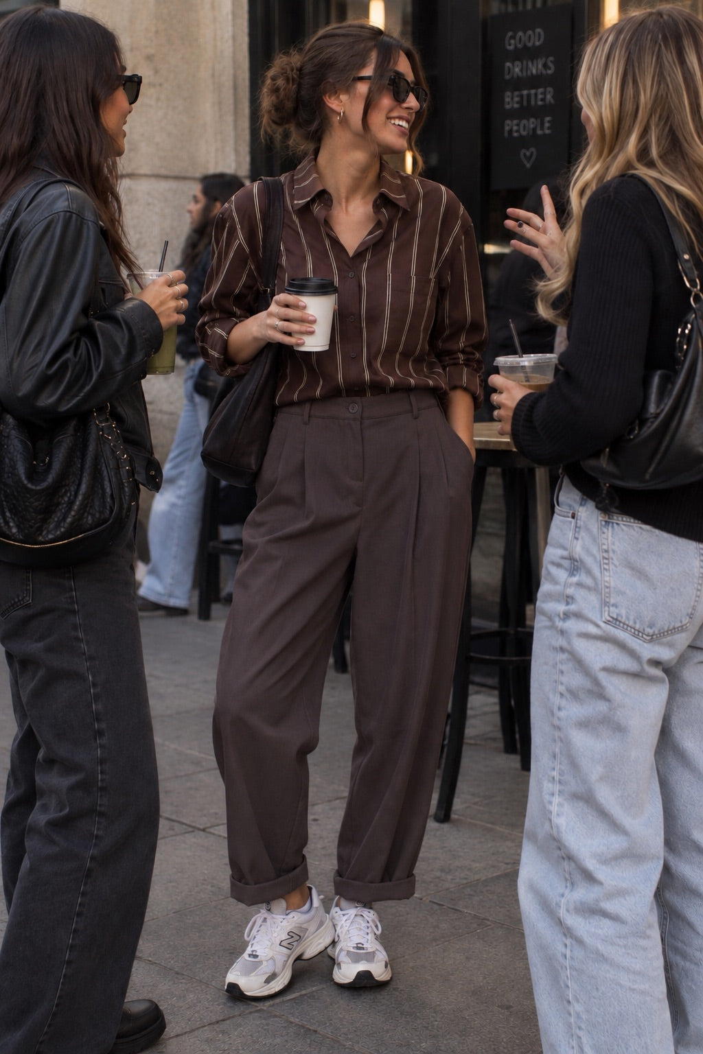 Pantalone balloons marrone in taglia unica